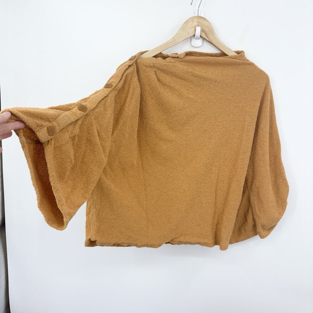 Veronique Leroy Sweater Top 40 Medium Button Luxury Artsy Avant Garde Textured